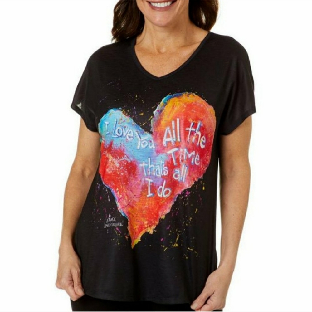 Leoma Lovegrove Graphic Heart Tee Shirt